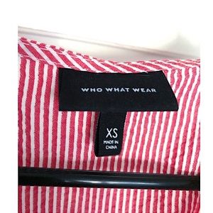 Striped wrap dress by WHO WHAT WEAR